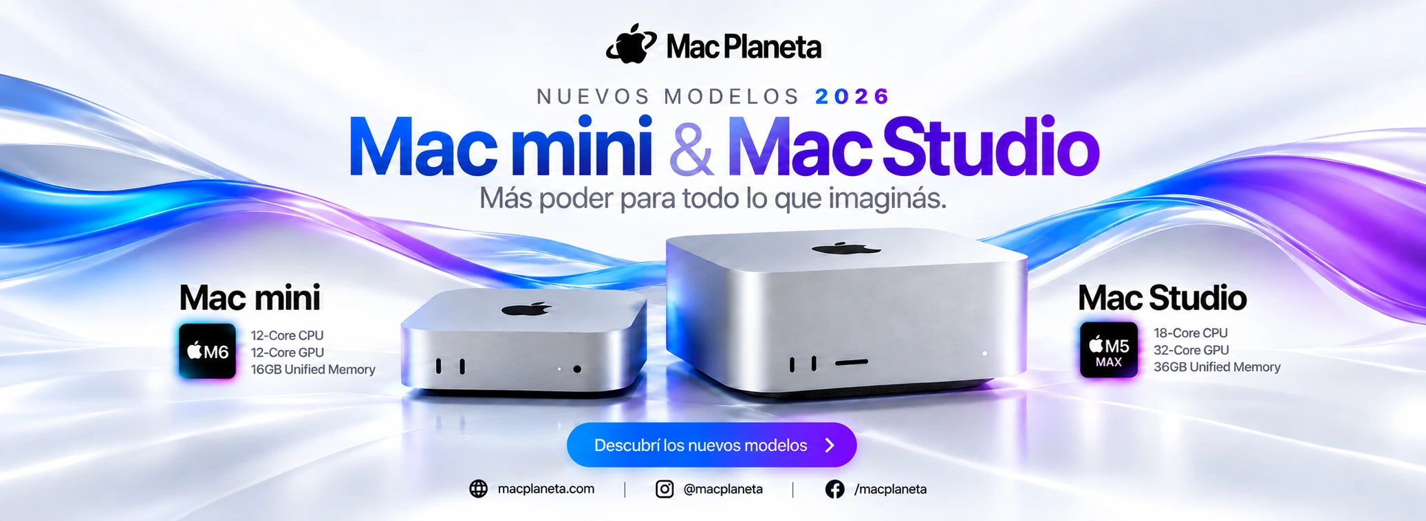 Mac mini M6 y Mac Studio M5 Max